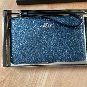 Coach glitter collection wristlet. Color midnight.